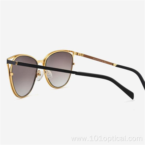 Angular Cat Eye Metal Women's Sunglasses